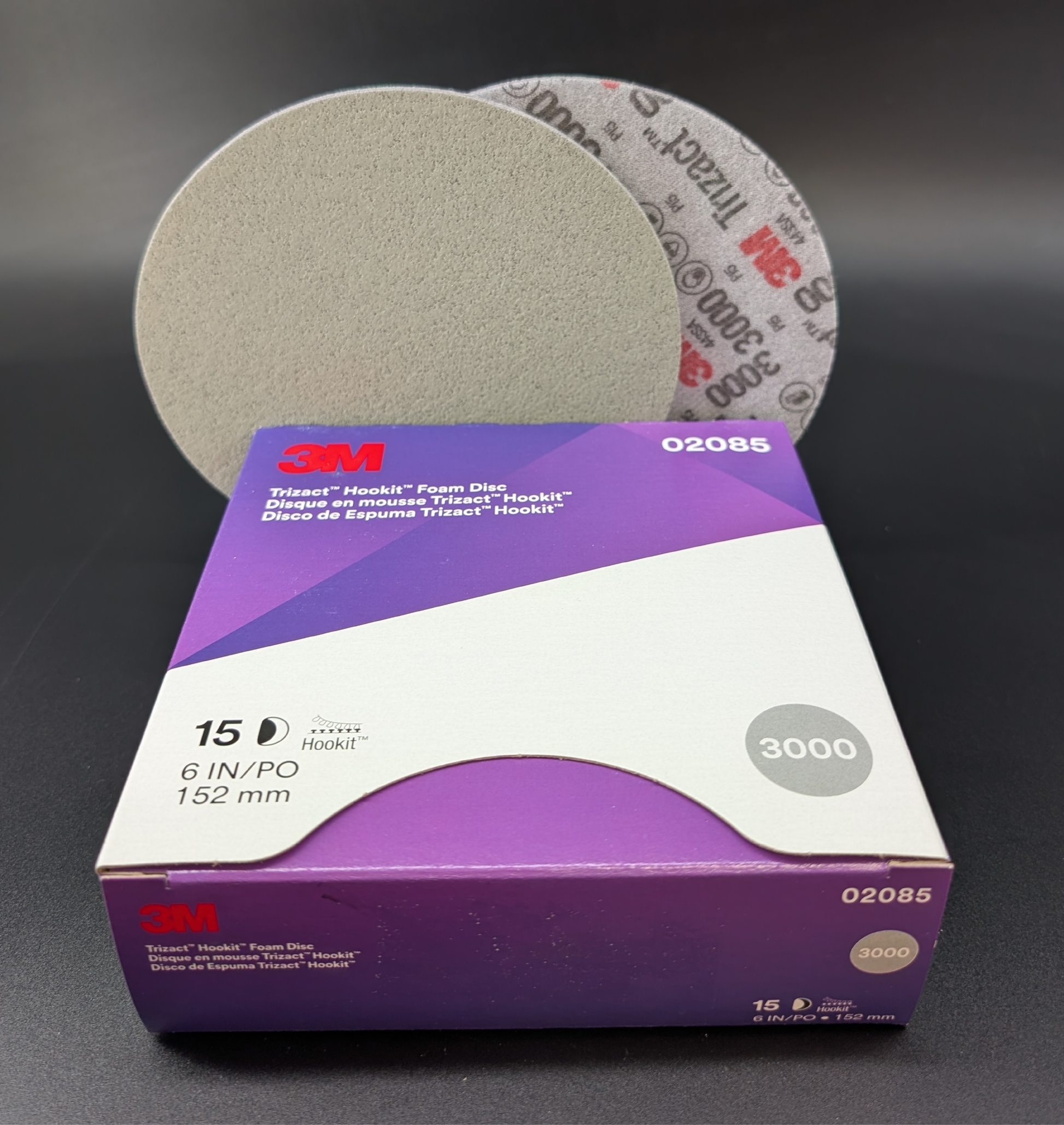 3M Trizact 02085 (Sanding Disc P3000, 152mm) 15 DISCS
